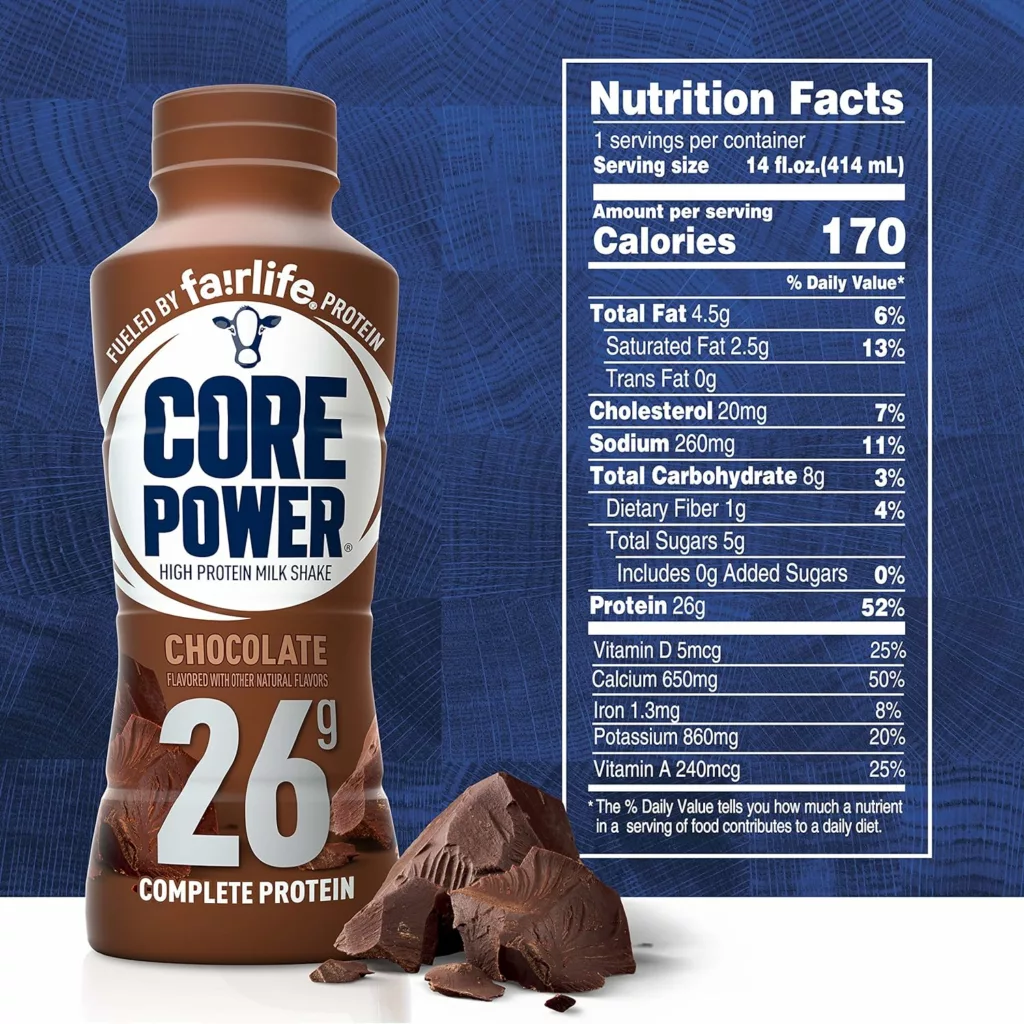 Core Power Fairlife 26g Protein Milk Shakes, Ready To Drink for Workout Recovery, Chocolate, 14 Fl Oz (Pack of 12)