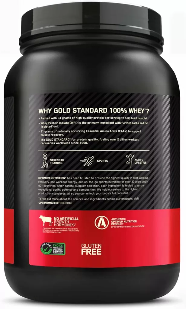 Optimum Nutrition Gold Standard 100% Whey Protein Powder, Double Rich Chocolate, 5 Pound (Packaging May Vary)