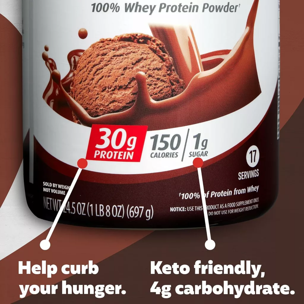 Premier Protein Powder, Chocolate Milkshake, 30g Protein, 1g Sugar, 100% Whey Protein, Keto Friendly, No Soy Ingredients, Gluten Free, 17 servings, 24.5 ounces