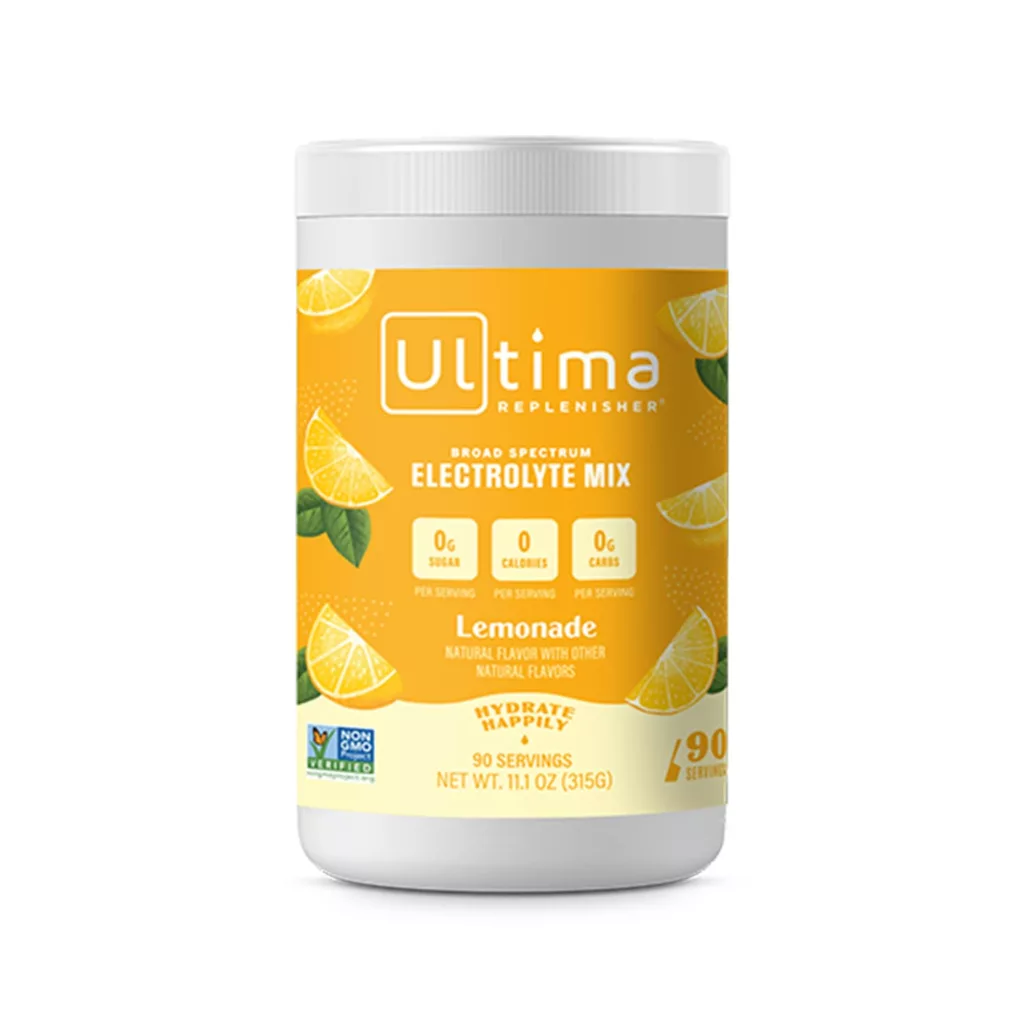 Ultima Replenisher Hydration Electrolyte Powder- 90 Servings- Keto  Sugar Free- Feel Replenished, Revitalized- Naturally Sweetened- Non- GMO  Vegan Electrolyte Drink Mix- Lemonade
