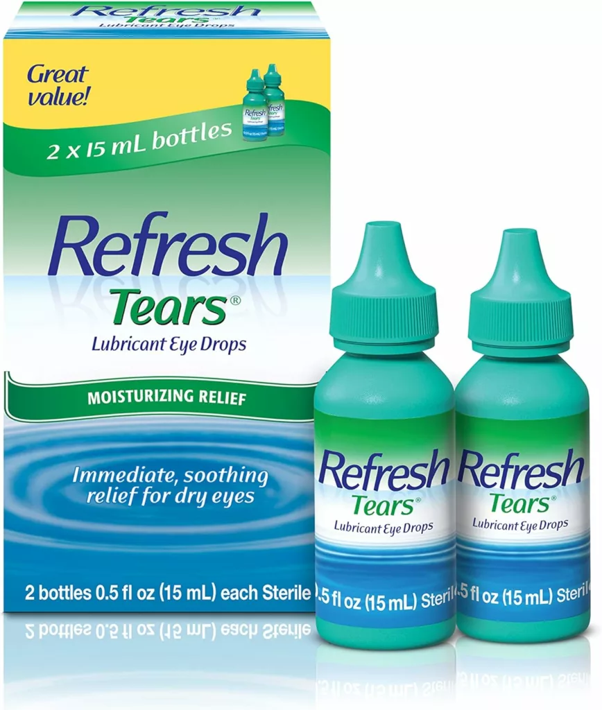 Refresh Tears Lubricant Eye Drops, 2 Count (Pack of 1)