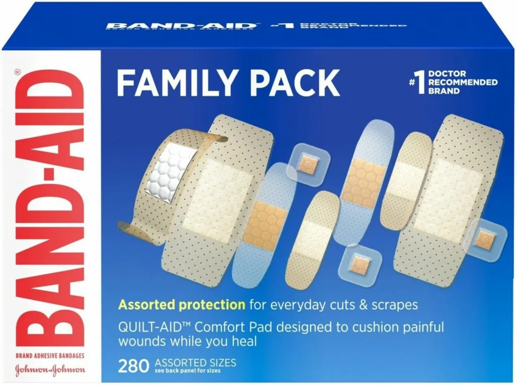 Band-Aid Brand Adhesive Bandage Family Variety Pack, Sheer  Clear Flexible Sterile Bandages for First Aid Wound Care of Minor Cuts, Scrapes  Burns, Assorted Sizes, 280 ct