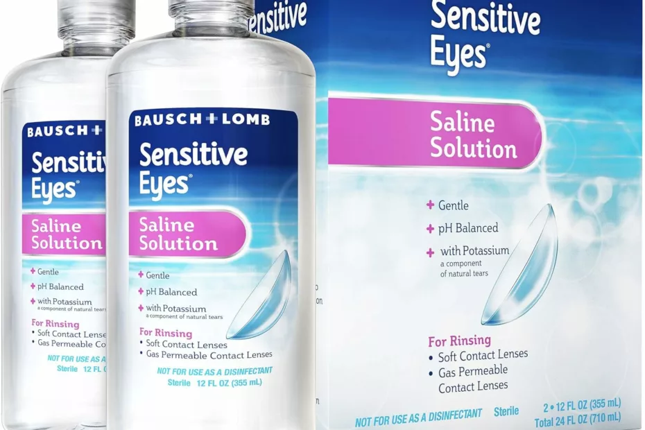 bausch lomb sensitive eyes contact lens solution sensitive eyes solution for soft contact gas permeable lenses saline so 1