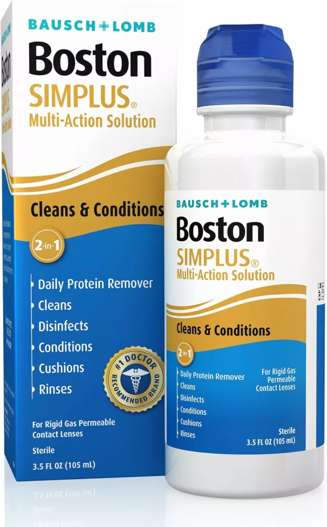 Boston Simplus Contact Lens Solution, for Gas Permeable Contact Lenses, 3.5 Fl Oz