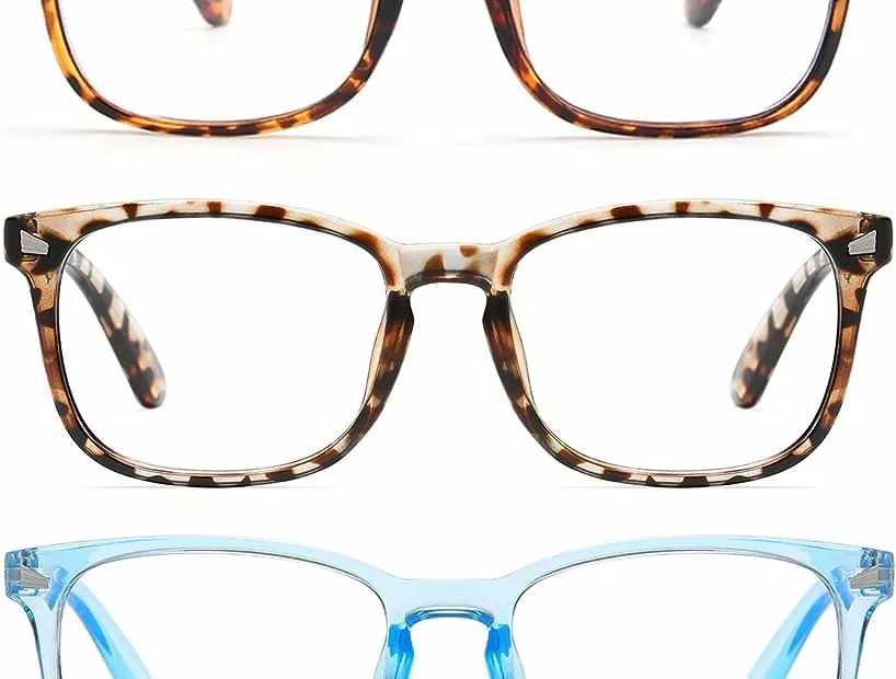 ccvoo 5 pack reading glasses blue light blocking filter uv rayglare computer readers fashion nerd eyeglasses womenmen c1