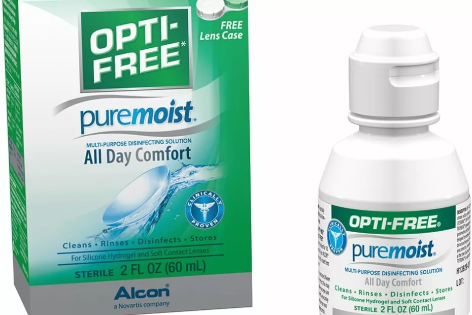 opti free puremoist multi purpose disinfecting solution with lens case packaging may vary 2 fl oz pack of 1