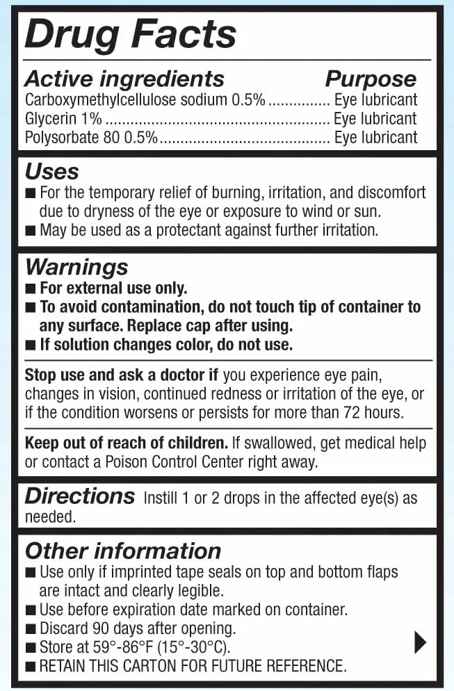 Refresh Optive Advanced Eye Drops, 0.33 Fl Oz (Pack of 2)(Twin Pack)
