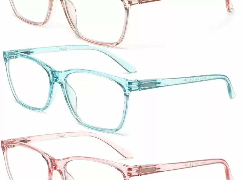 sigvan ladies reading glasses blue light blocking spring hinge fashion pattern print eyeglasses for women 1